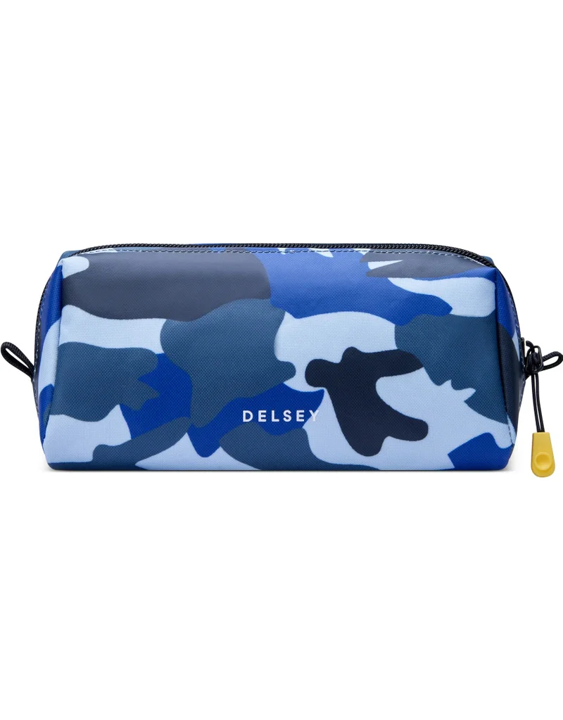 DELSEY Paris BTS 2023 Top Zip Opening 1 Compartment Pencil Case - Camo Blue